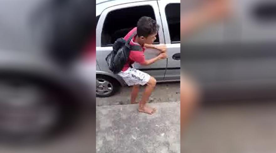 Fájdalmas leckét kapott a tini autótolvaj Brazíliában – videó