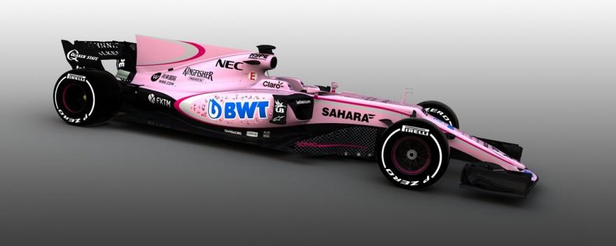 Rózsaszín lett a Force India