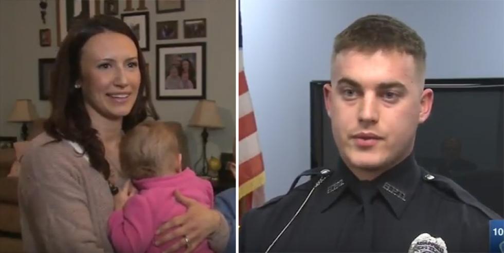15 hónapos baba életét mentette meg a rendőr az első munkanapján