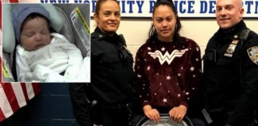 8 napos fuldokló baba életét mentette meg két hős rendőr Bronxban