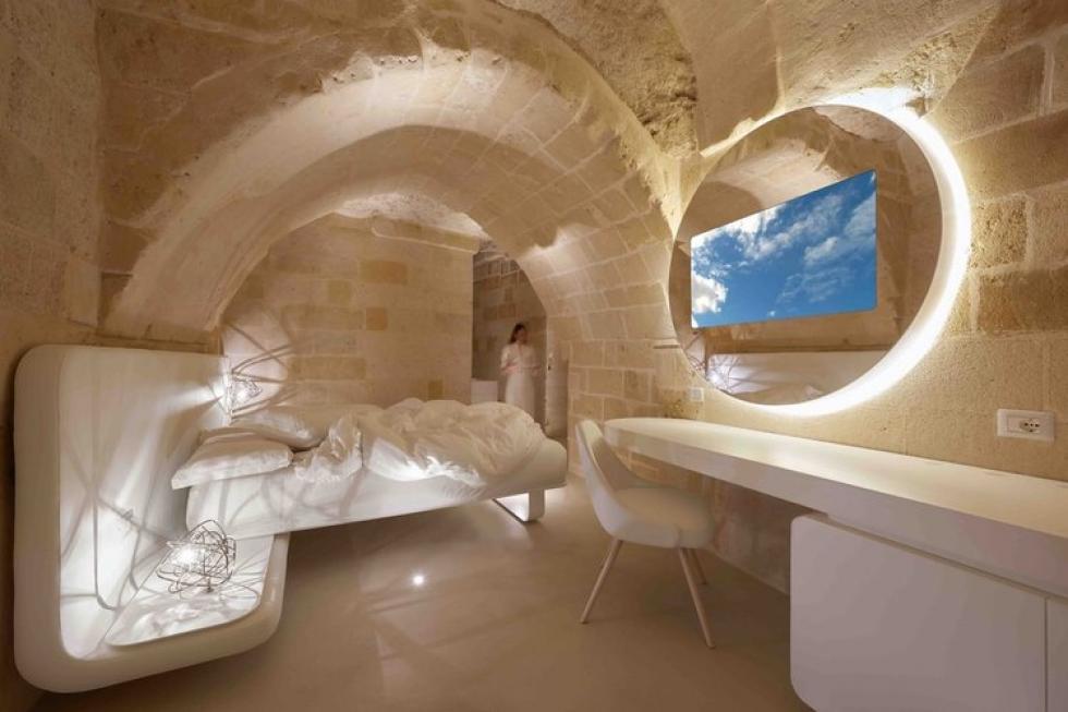 Ősi barlanglakásokat alakítottak luxushotel- és fürdővé Olaszországban