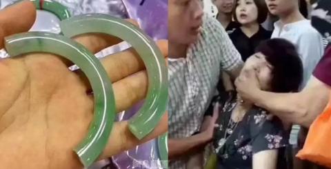 12 milliós jáde karkötőt tört el a kínai turista egy boltban - videó