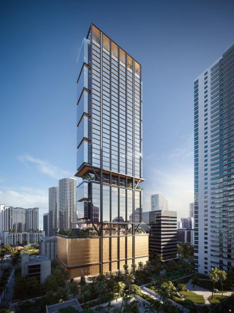 „Látszó szerkezetű” felhőkarcoló Miami belvárosában