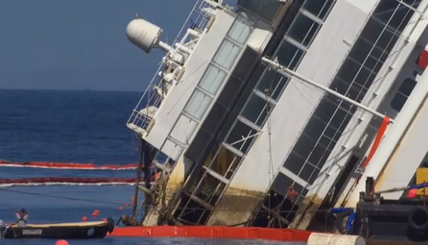 Élő közvetítés a Costa Concordia felállításáról!