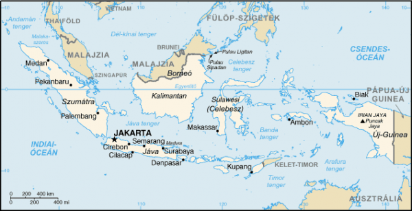 Indonéziatérkép