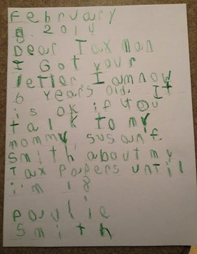 6 éves kislánnyal levelezik az adóhivatal
