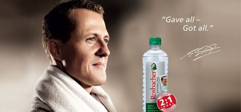 Schumacherrel reklámozták az ásványvizet