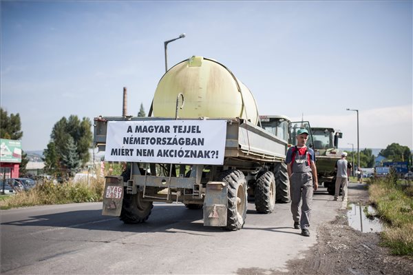 Befejeződött a magyar tejtermelők demonstrációja