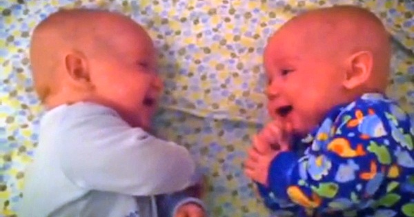 Így beszélget egymással bébinyelven két ikerbaba! - videó 