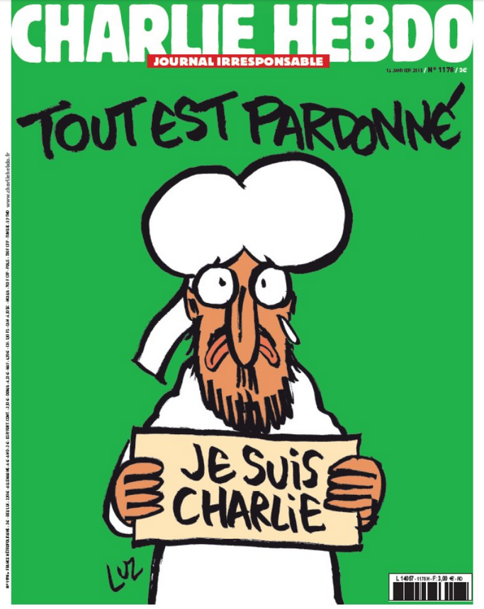 Charlie Hebdo új címlapján ismét Mohamed próféta szerepel