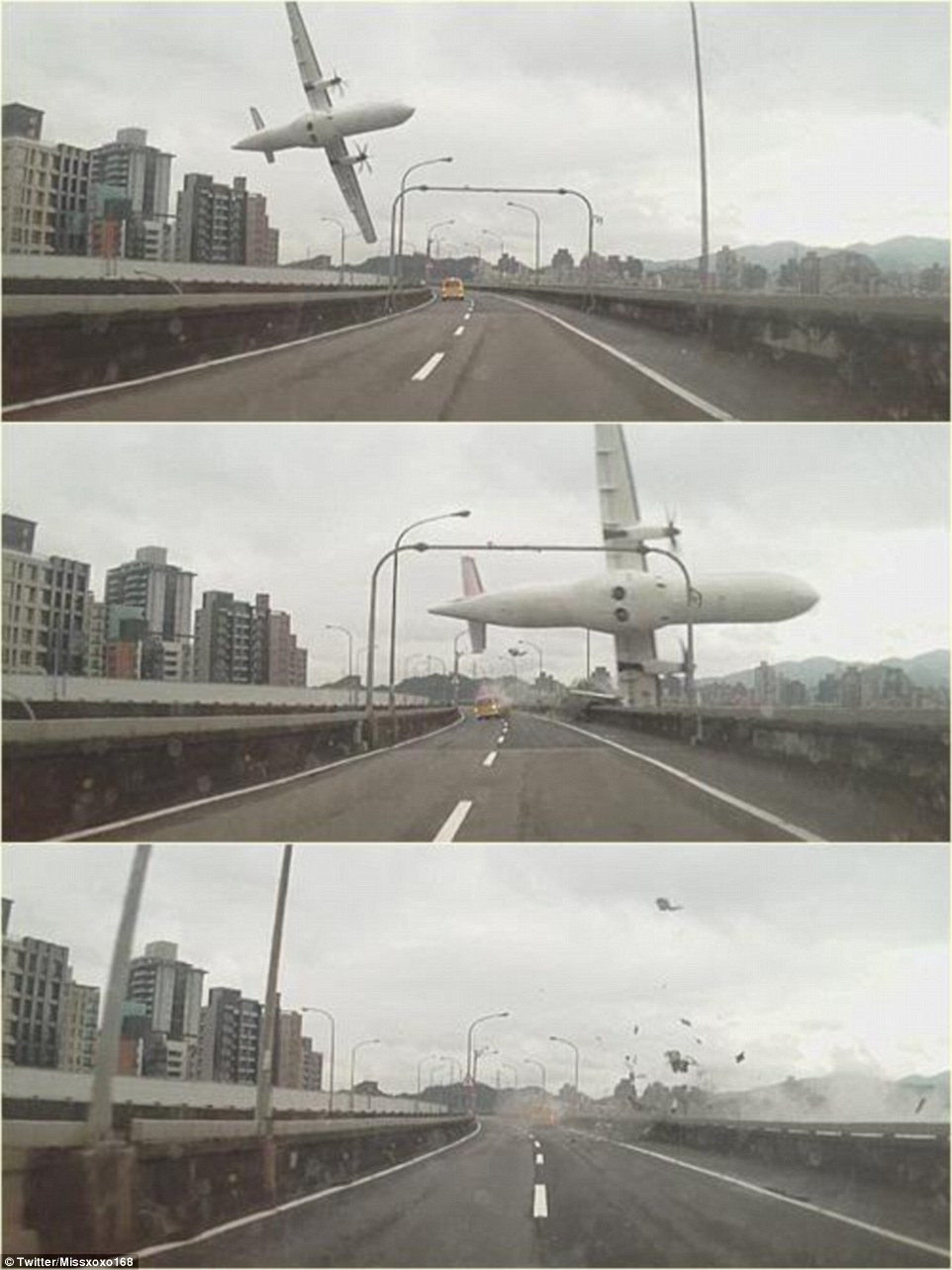 A TransAsia gépe egy hidat súrolva zuhant le - félelmetes videó a tragédiáról