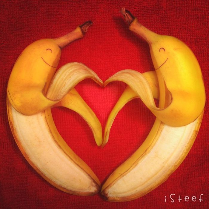 Érdekes művészet banánokkal