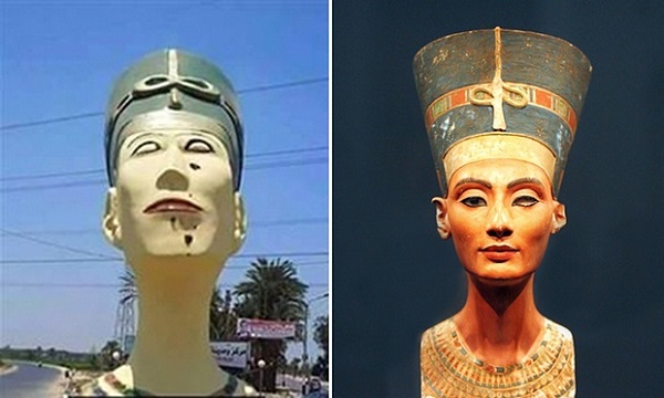 Frankensteinre hasonlít a Nofertiti szobor