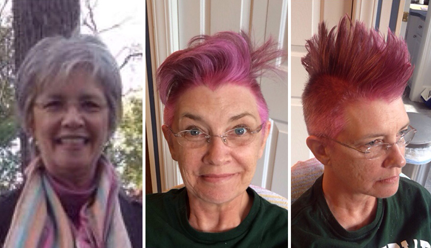 Egy anya megkérte lányát, hogy csináljon valami vicceset a hajával a kemoterápia előtt