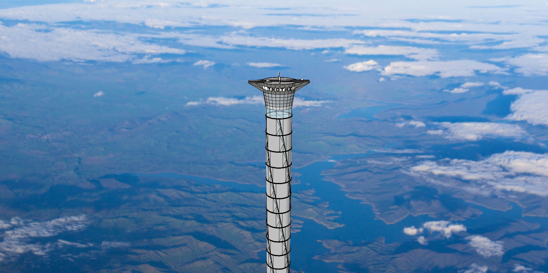 Felfújható űrlift - leszállópálya 20 km magasságban!