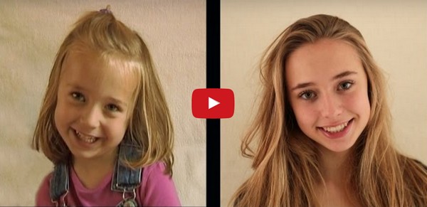 16 év egy timelapse videóban- így nő fel egy kislány