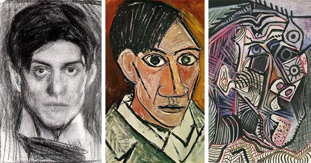 Picasso önarcképei tini kortól aggastyán korig