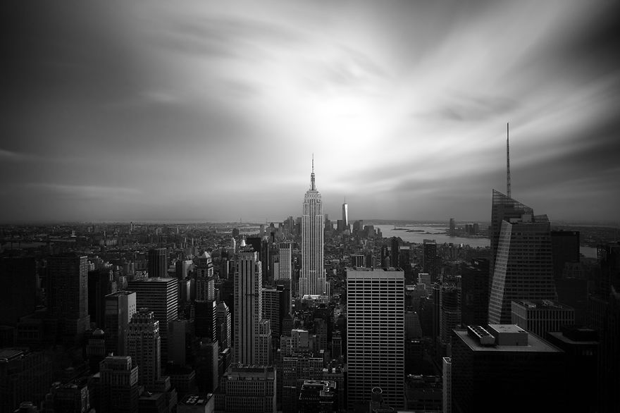 New York épületei különleges fekete-fehér felvételeken