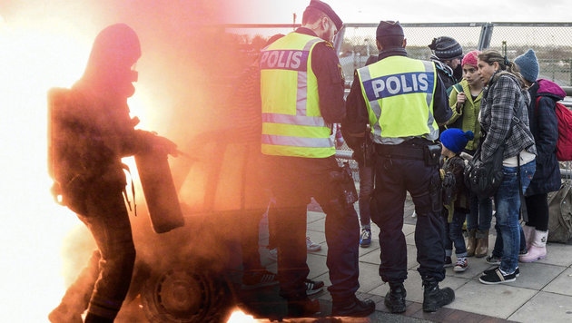 Svédországban az erőszakos migránsokkal már a rendőrök sem bírnak - videó