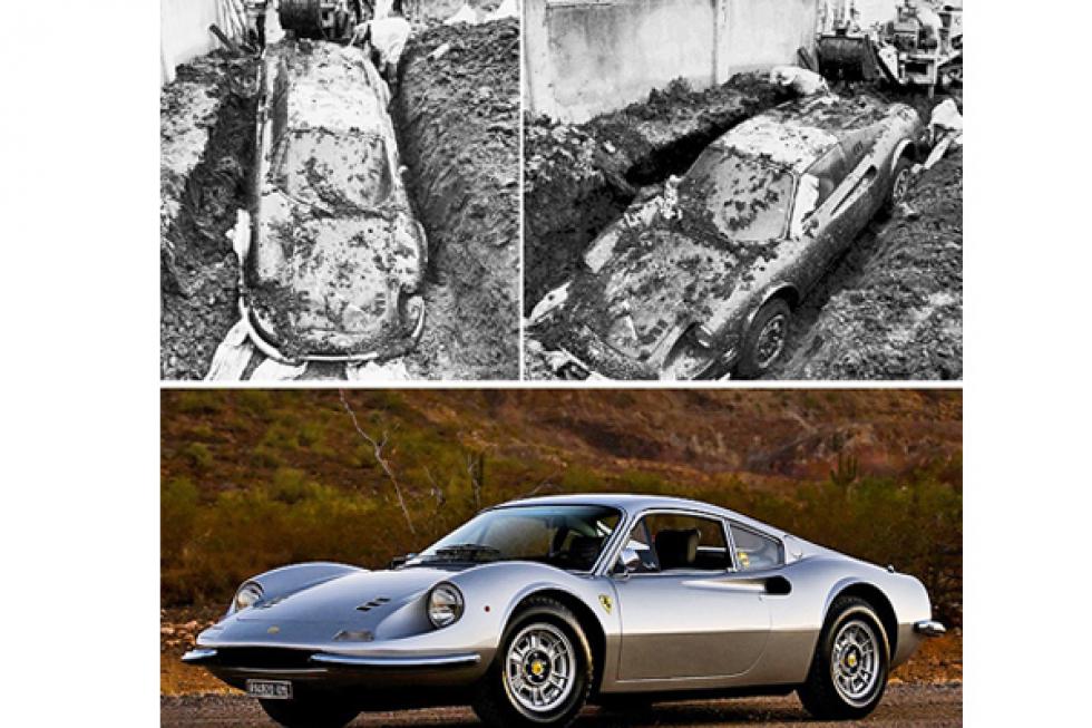Eltemetett Ferrari került elő egy Los Angeles-i ház udvarában