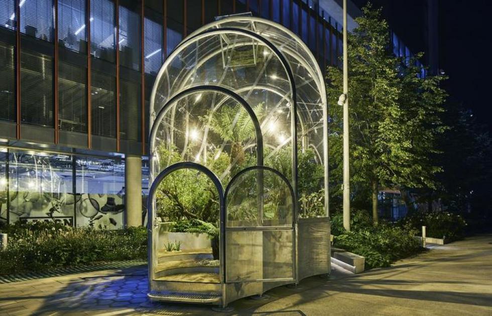 Viktoriánus stílusú üvegház modern értelmezésben a londoni Design Fesztiválon