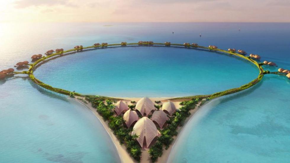 A dubaji Palm Jumeriah-hoz hasonló vízen álló hotelt épít a Foster + Partners Szaúd-Arábiában