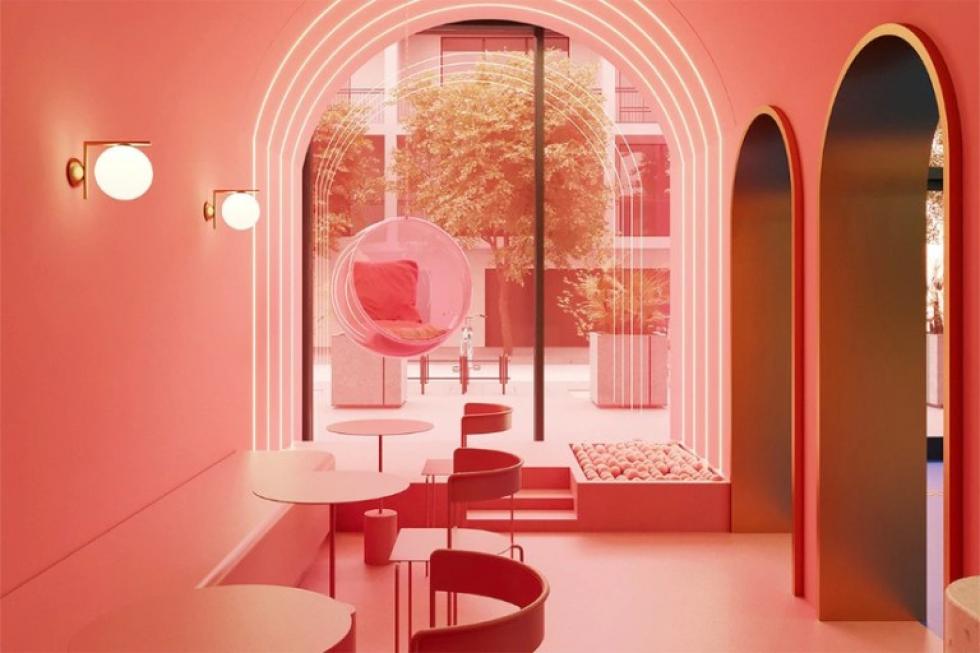 A Futura Studio által tervezett fagyizó egy álomszerű vizuális élményt nyújt a vendégek számára