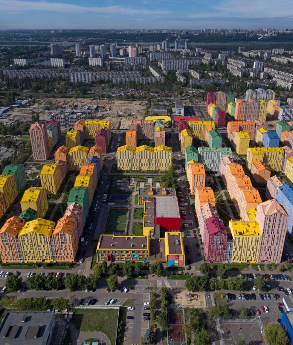 Comfort Town: A színes ukrajnai lakótelep úgy néz ki, mint egy LEGO-falu