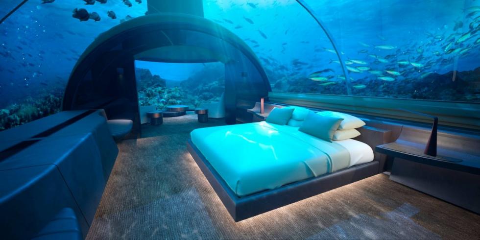Luxus rezidencia a víz alatt, a Maldív-szigeteken