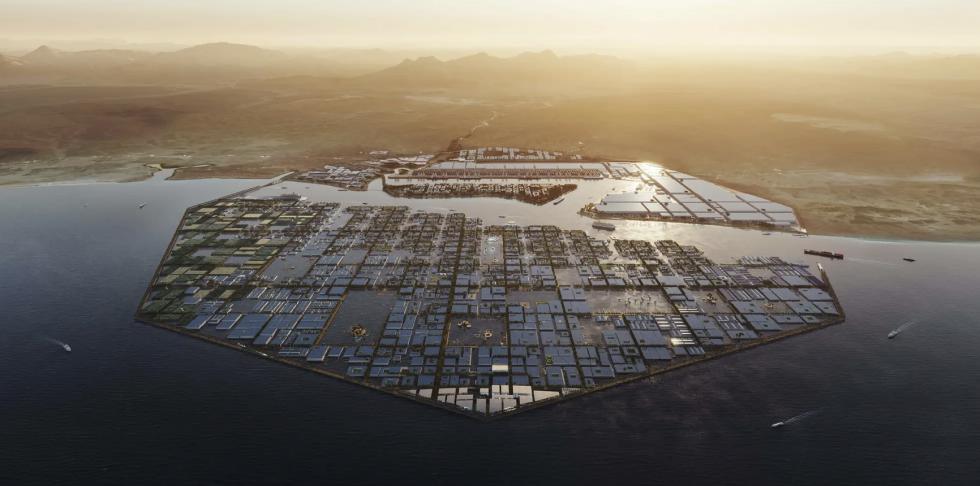 Szaúd-Arábia egy nyolcszögletű, úszó kikötőváros terveit hozta nyilvánosságra