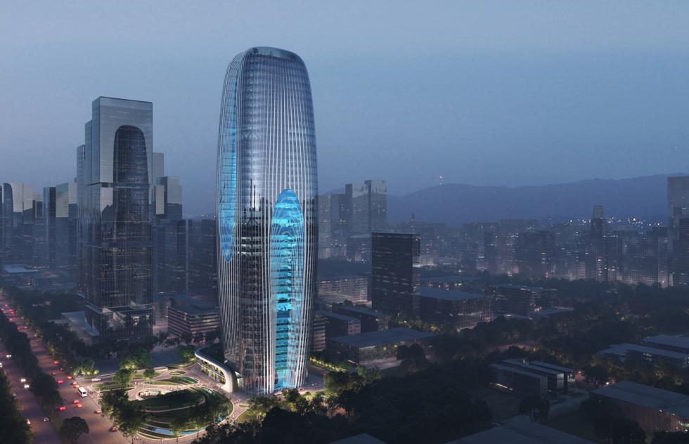 A Zaha Hadid Architects bemutatja a kínai Daxia Tower tervét