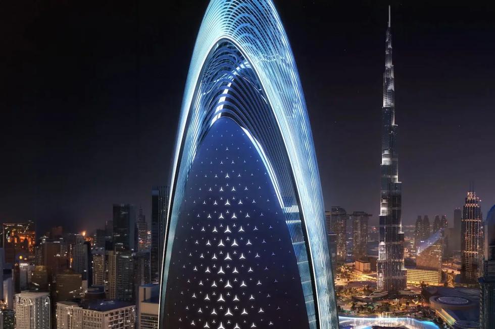 A Mercedes-Benz bemutatta az első lakossági felhőkarcolóját Dubaiban