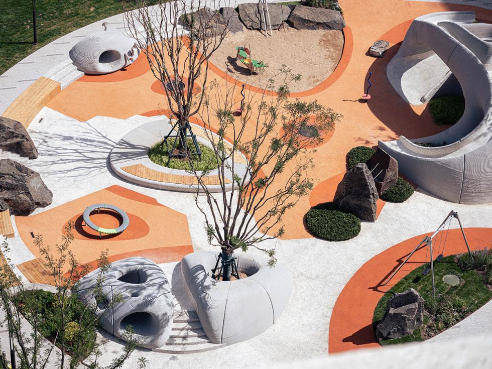 3D nyomtatott játszótér Kínában