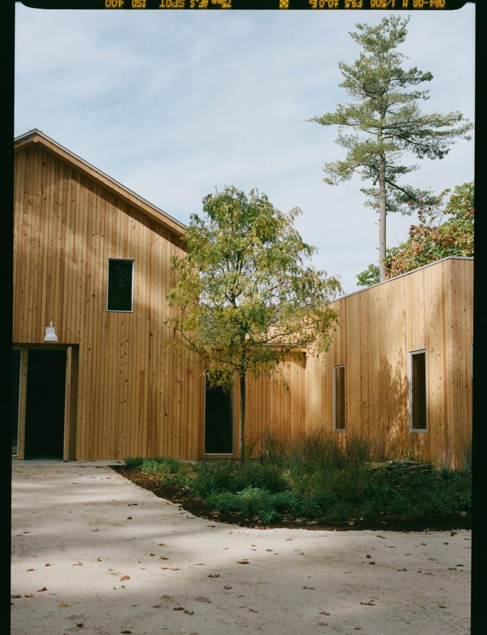 49 cédrusfával burkolt ház épült egy elhagyatott kemping helyén