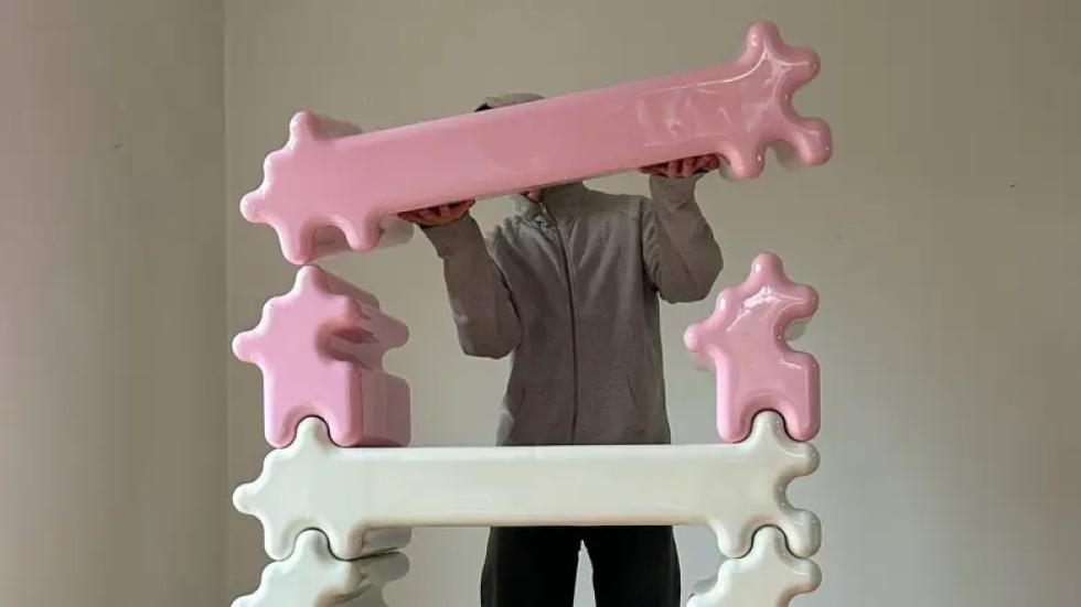 Puzzle Shelf: Gustaf Westman bemutatja a 3D-nyomtatott, moduláris polcrendszerét