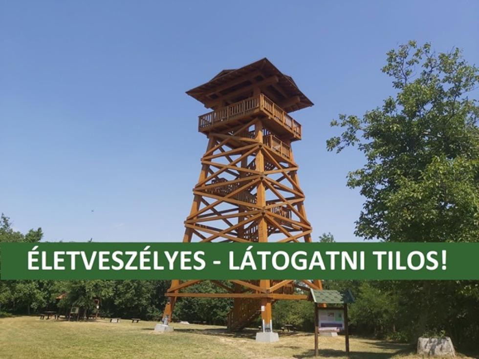 Elbontja az életveszélyessé vált Bati-kereszt kilátót a Gemenc Zrt.