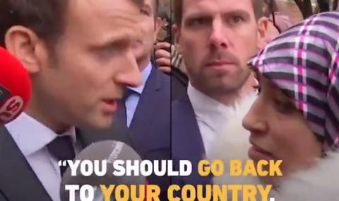 Marokkói nő Macronnak panaszkodott, hogy nem kaphat állampolgárságot - videó