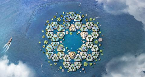 Az UN-Habitat és az Oceanix bemutatja a világ első fenntartható úszó városának prototípusát