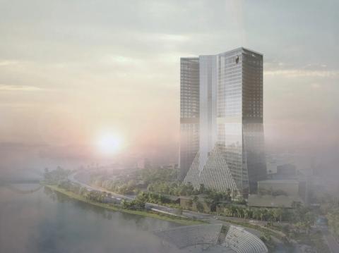 Az OMA felfedi a geometrikus dakai felhőkarcoló terveit, mint első bangladesi projekte