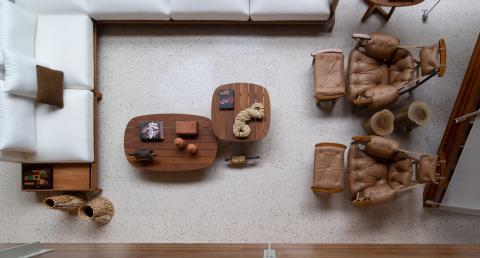 Rétegragasztott faszerkezetes nyaraló a brazil tengerparton