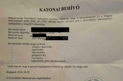 Hamisított katonai behívók: nyomoz a rendőrség