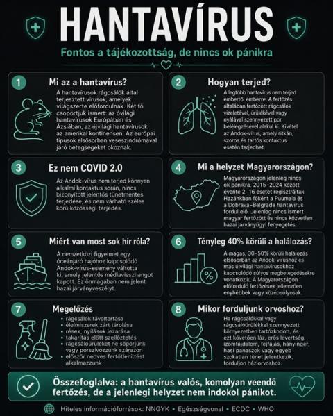 Hegedűs Zsolt: nincs közvetlen járványügyi fenyegetés a hantavírus miatt Magyarországon