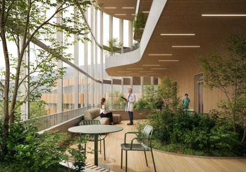 Carlo Ratti és a Park Associati zöld gyűrűvel alakítja át a bresciai gyermekkórházat