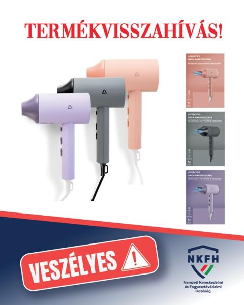 NKFH: áramütés veszélye miatt az Aldi visszahívja az Ambiano hajszárítót