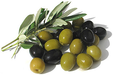 Egészséges olivaolaj és olivabogyó