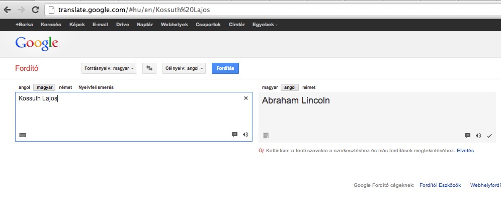 Kossuth Lajos volt Abraham Lincoln tudták? 