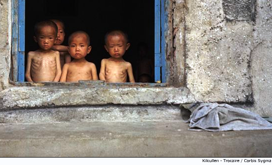 north-korean-famine éhező gyerekek