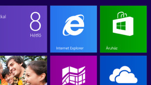 Az IE10 csempéje a Windows 8 operációs rendszeren