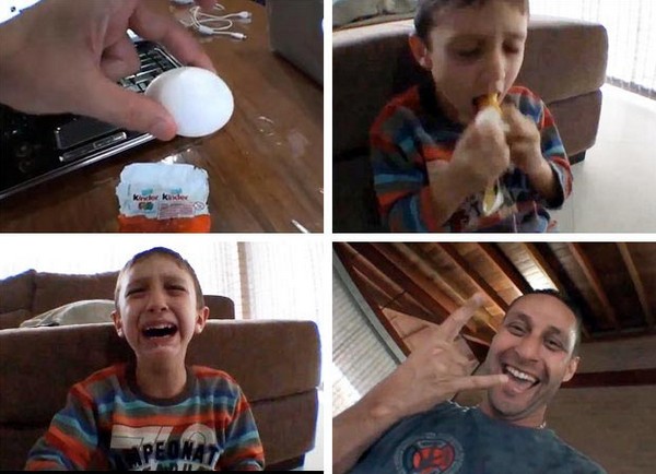 Kegyetlen apa igazi tojást rejtett a Kindertojásba