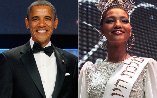 Barack Obama az első fekete Miss Izraellel vacsorázik